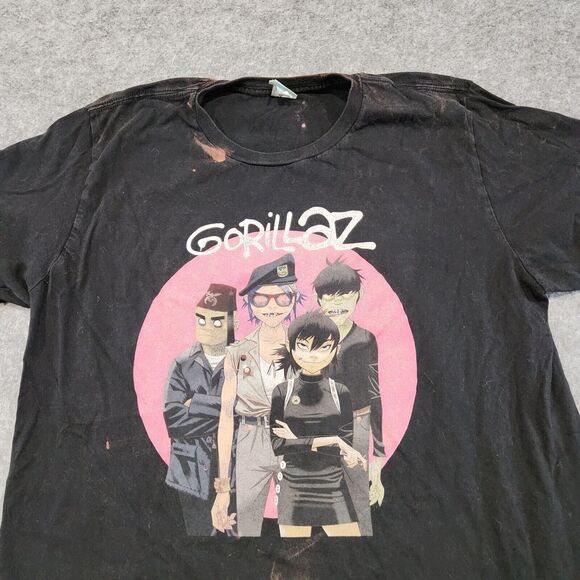 VTG Y2K 2000s Gorillaz Mens‎ L Large Music Band Concert Tour Graphic T Shirt - Picture 5 of 12